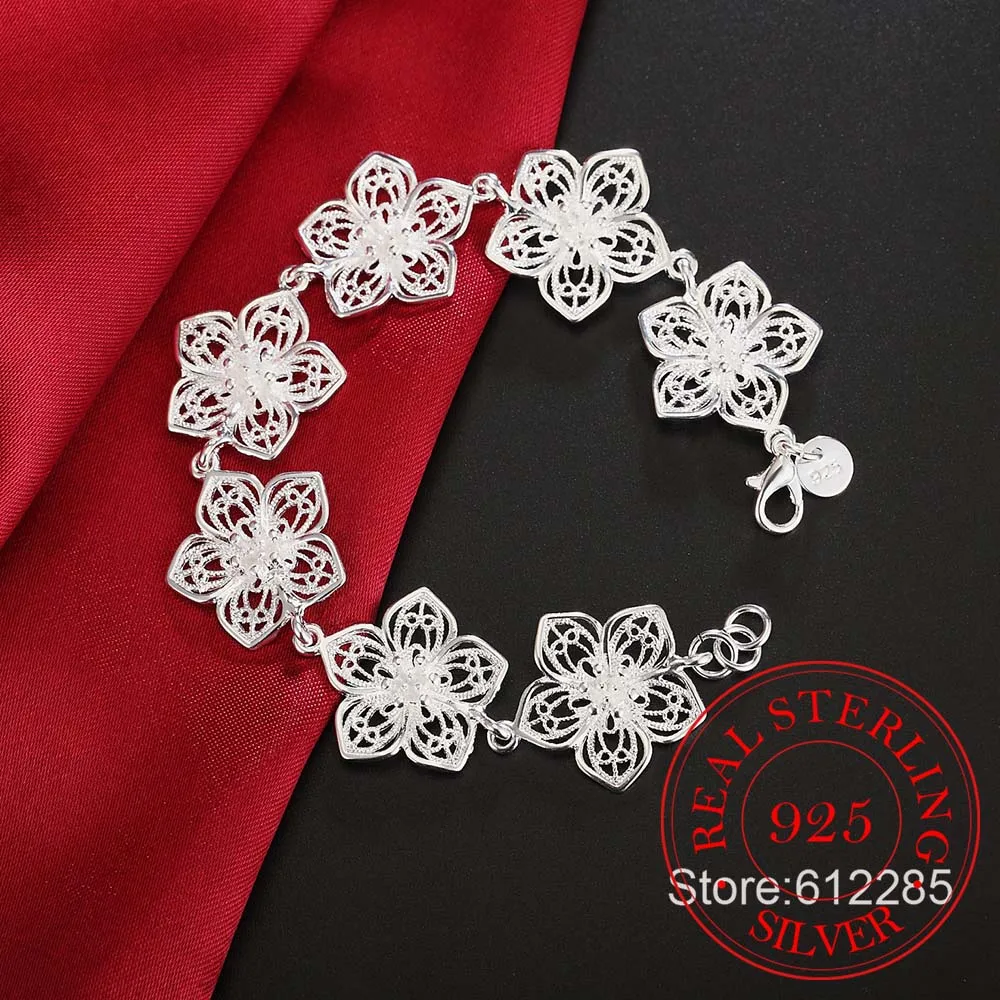 Hot Sale 925 Sterling Silver Plum Bracelet for Women Beautiful Flowers Bracelet for Women Classic High- Quality Fine Jewelry
Hot Sale 925 Sterling Silver Plum Bracelet for Women Beautiful Flowers Bracelet for Women Classic High- Quality Fine Jewelry