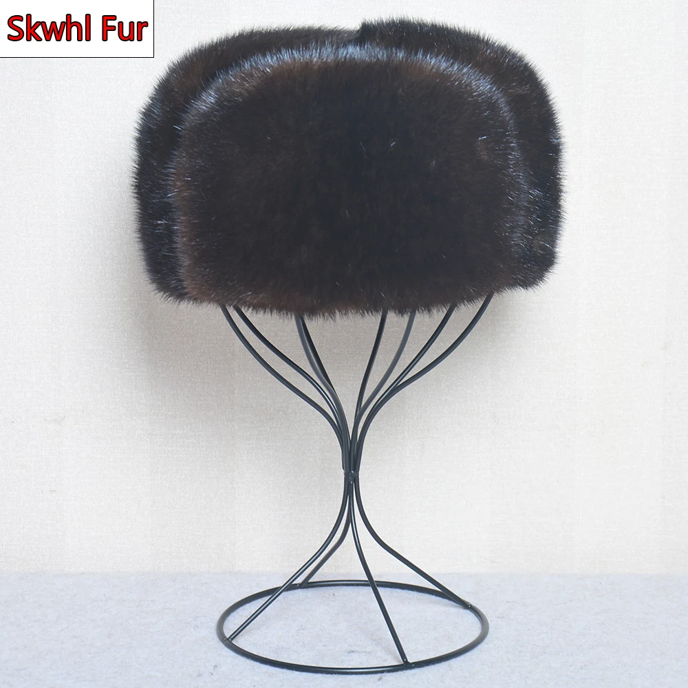Mink Fur Cap Men Luxury Winter 100% Whole Marten Hair Genuine Mink Fur Bomber Hats Male Thick Ear Warm Brown/Black Gorras Hombre
Mink Fur Cap Men Luxury Winter 100% Whole Marten Hair Genuine Mink Fur Bomber Hats Male Thick Ear Warm Brown/Black Gorras Hombre