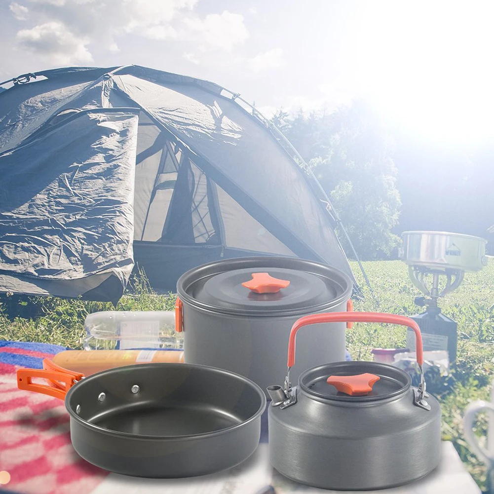 7PCS Camping Cookware Kit Portable Aluminum Alloy Cooker Set With Pot Teapot For 2 To 3 People Outdoor Camping Backpacking
7PCS Camping Cookware Kit Portable Aluminum Alloy Cooker Set With Pot Teapot For 2 To 3 People Outdoor Camping Backpacking