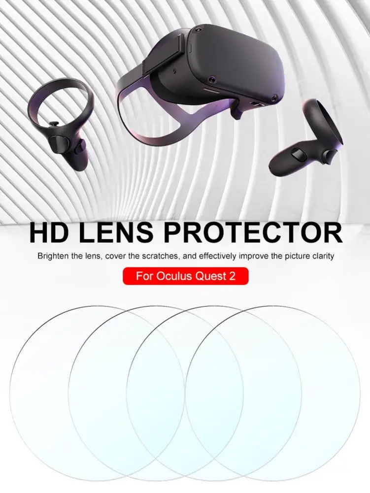 4pcs TPU Soft Film Lens Protector HD For Oculus Quest 2 VR HD Transparent Film Anti-scratch Dust-proof For Oculus Quests
4pcs TPU Soft Film Lens Protector HD For Oculus Quest 2 VR HD Transparent Film Anti-scratch Dust-proof For Oculus Quests