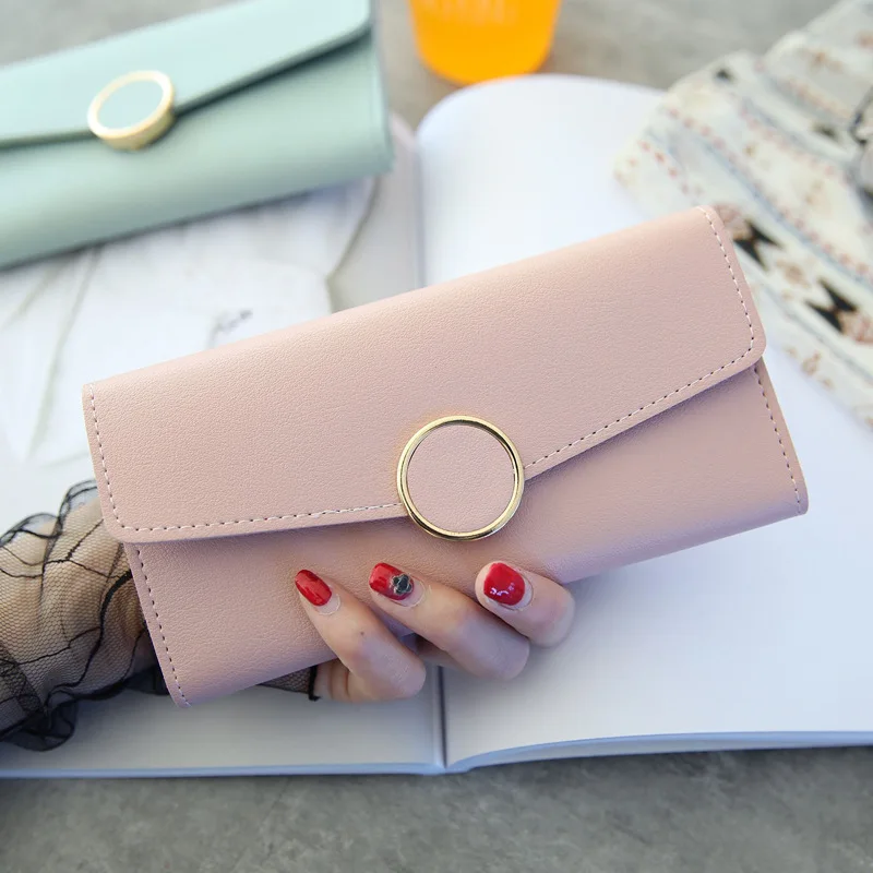 Fashion Brand Women Wallet Long Pu Leather Hand Purse Zipper Metal Circle Decor Wallets Female Hasp Coin Purse Clutch
Fashion Brand Women Wallet Long Pu Leather Hand Purse Zipper Metal Circle Decor Wallets Female Hasp Coin Purse Clutch