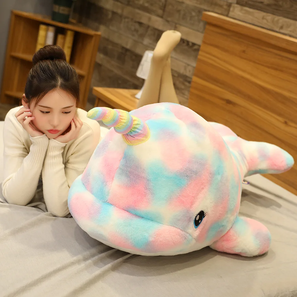 70/90cm Big Size Rainbow Narwhal Plush Toys Blue Sea Stuffed Huggable Whale Animals Soft Pillow Kids Girls Gifts
70/90cm Big Size Rainbow Narwhal Plush Toys Blue Sea Stuffed Huggable Whale Animals Soft Pillow Kids Girls Gifts