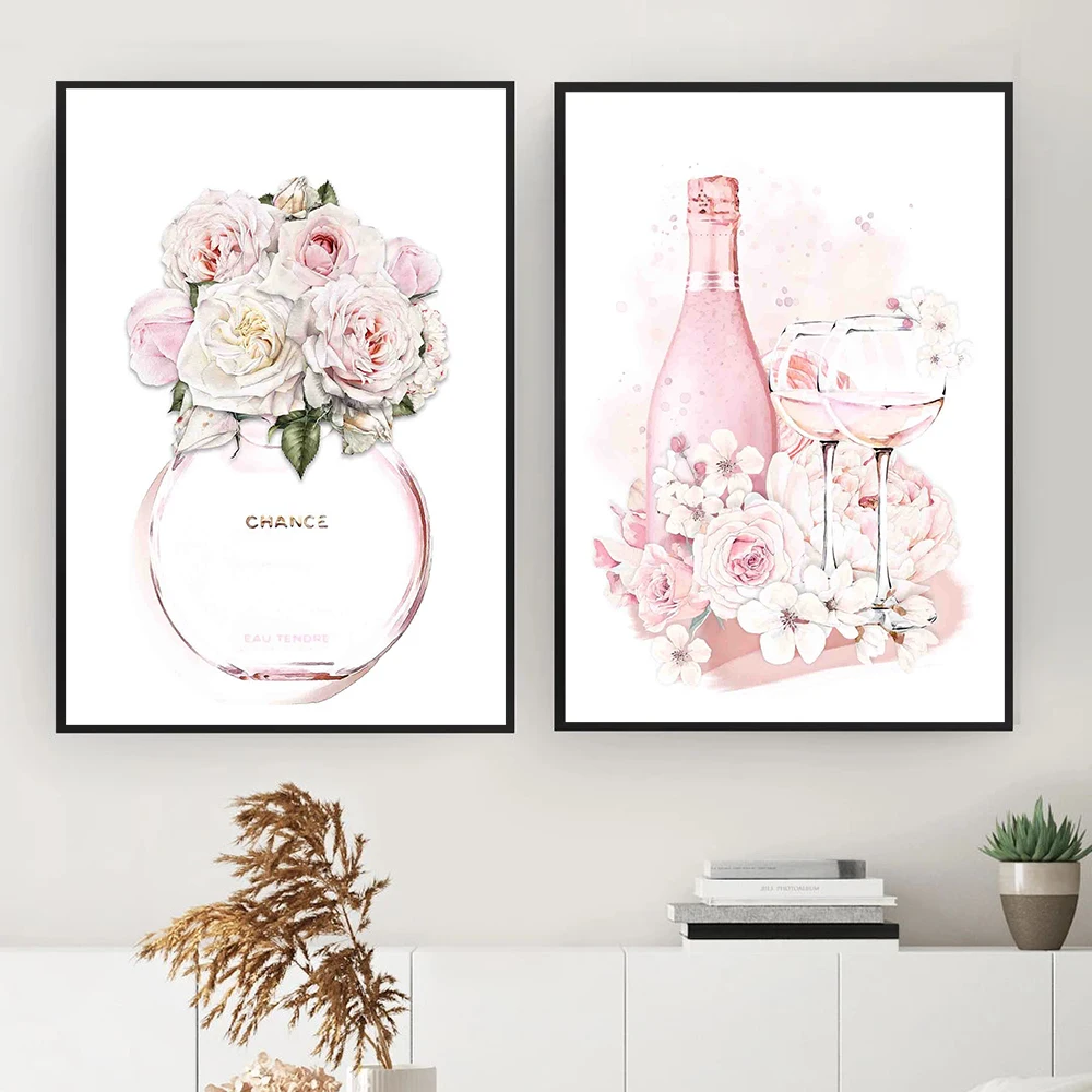 Fashion Print Painting Perfume Poster Watercolor Canvas Painting Abstract Poster Prints Pink Wall Pictures For Living Room Decor
Fashion Print Painting Perfume Poster Watercolor Canvas Painting Abstract Poster Prints Pink Wall Pictures For Living Room Decor