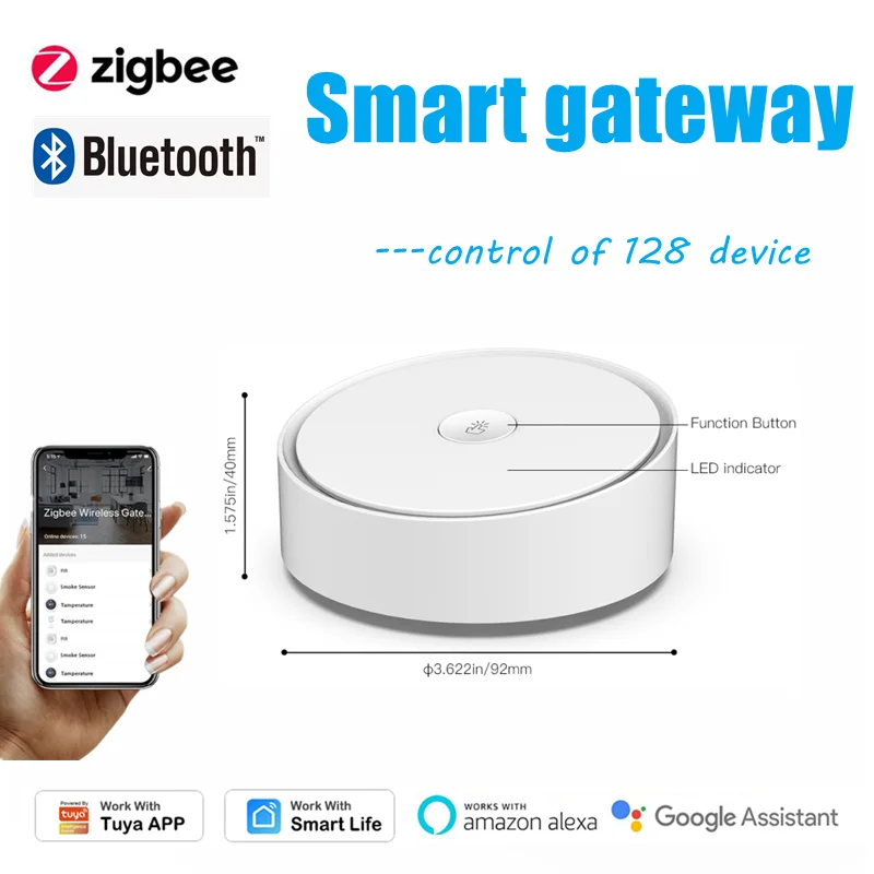 Tuya Multi-mode Gateway WiFi Bluetooth Zigbee Smart Home Controller Via Smart life APP Remote Control With Alexa Google Home
Tuya Multi-mode Gateway WiFi Bluetooth Zigbee Smart Home Controller Via Smart life APP Remote Control With Alexa Google Home