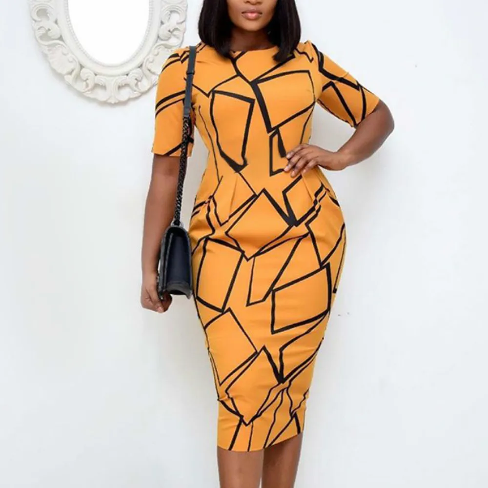 Elegant Dress Bodycon Geometric Patterns Print Women Dresses Summer Office Formal Big Size Clothing for Date Night Birthday 2XL
Elegant Dress Bodycon Geometric Patterns Print Women Dresses Summer Office Formal Big Size Clothing for Date Night Birthday 2XL