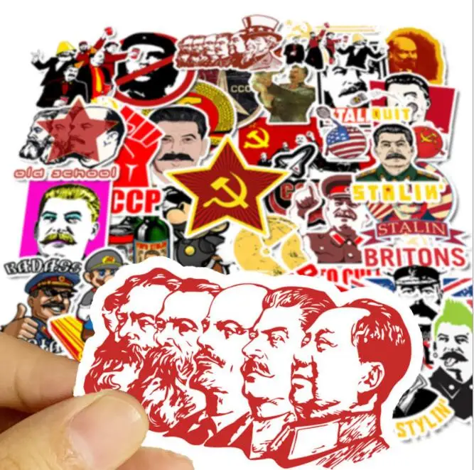 50 шт. смешанные наклейки Советский Союз Сталин СССР CCCP хет s скейтборд чемодан