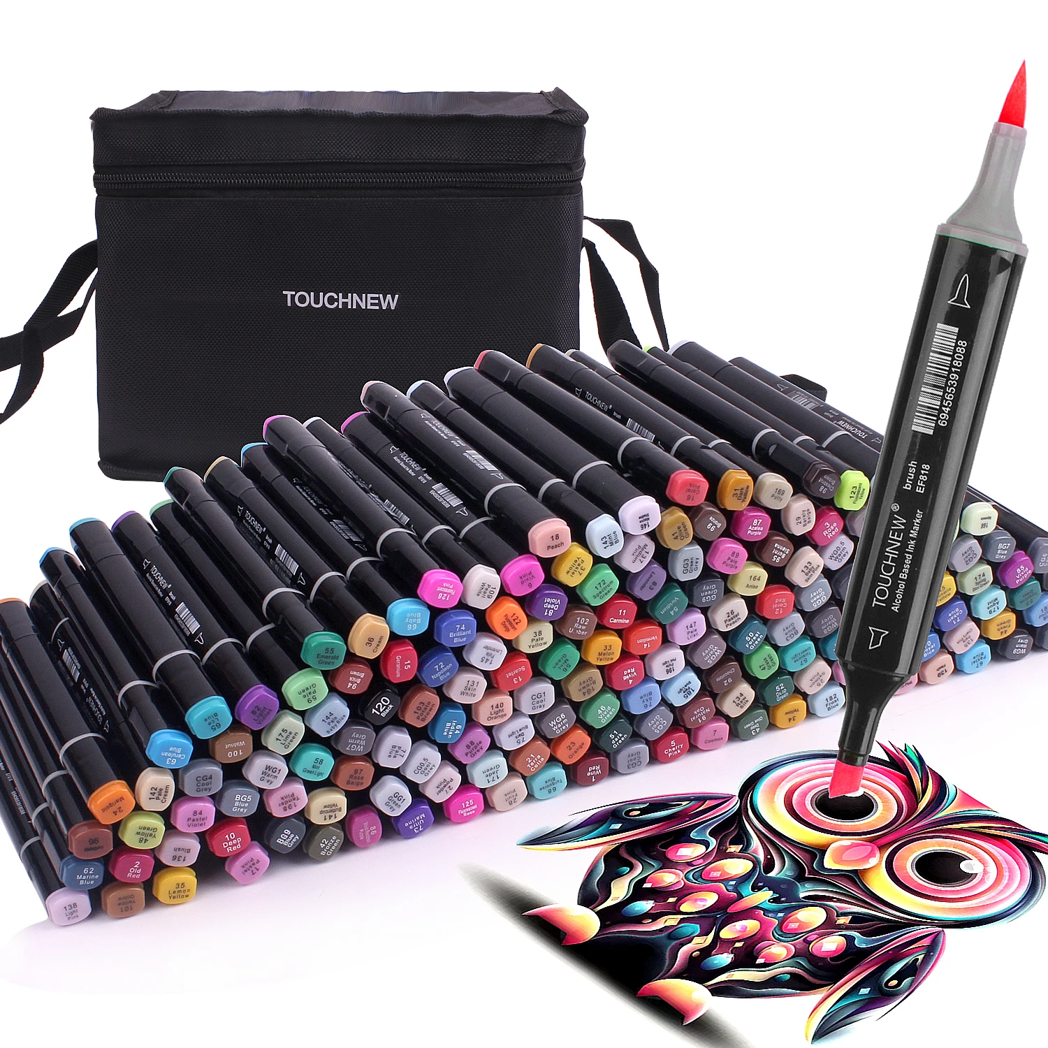 TOUCHNEW 12/30/40/60 /80/168 Soft Brush Markers Pen Set Sketch Brush Markers Alcohol Based Markers Manga Drawing Animation
TOUCHNEW 12/30/40/60 /80/168 Soft Brush Markers Pen Set Sketch Brush Markers Alcohol Based Markers Manga Drawing Animation