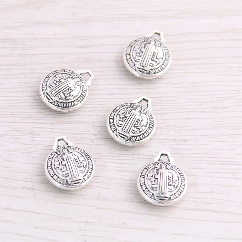 SWEET BELL 18PCS 14*17mm New Product Two Color Double-sided Jesus Charms Pendant Jewelry Metal Alloy Marking | Украшения и