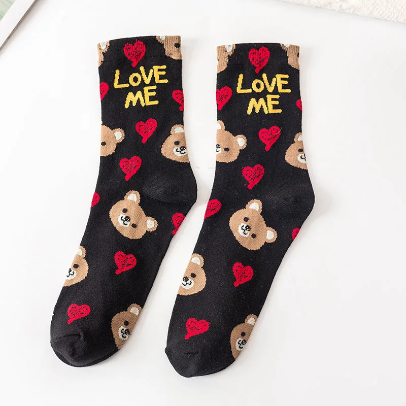 Kawaii Animals and Letter Woman Socks Cotton for Spring Autumn Winter Funny Bear Socks Women 010603
Kawaii Animals and Letter Woman Socks Cotton for Spring Autumn Winter Funny Bear Socks Women 010603