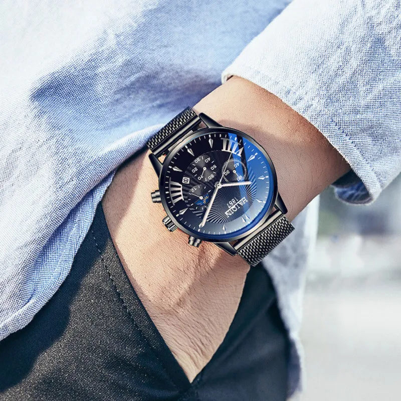 Mens Watches Top Brand Luxury HAIQIN Military Waterproof Watch Men Business Quartz Chronograph Mesh Steel Clock Relogio Masculin
Mens Watches Top Brand Luxury HAIQIN Military Waterproof Watch Men Business Quartz Chronograph Mesh Steel Clock Relogio Masculin