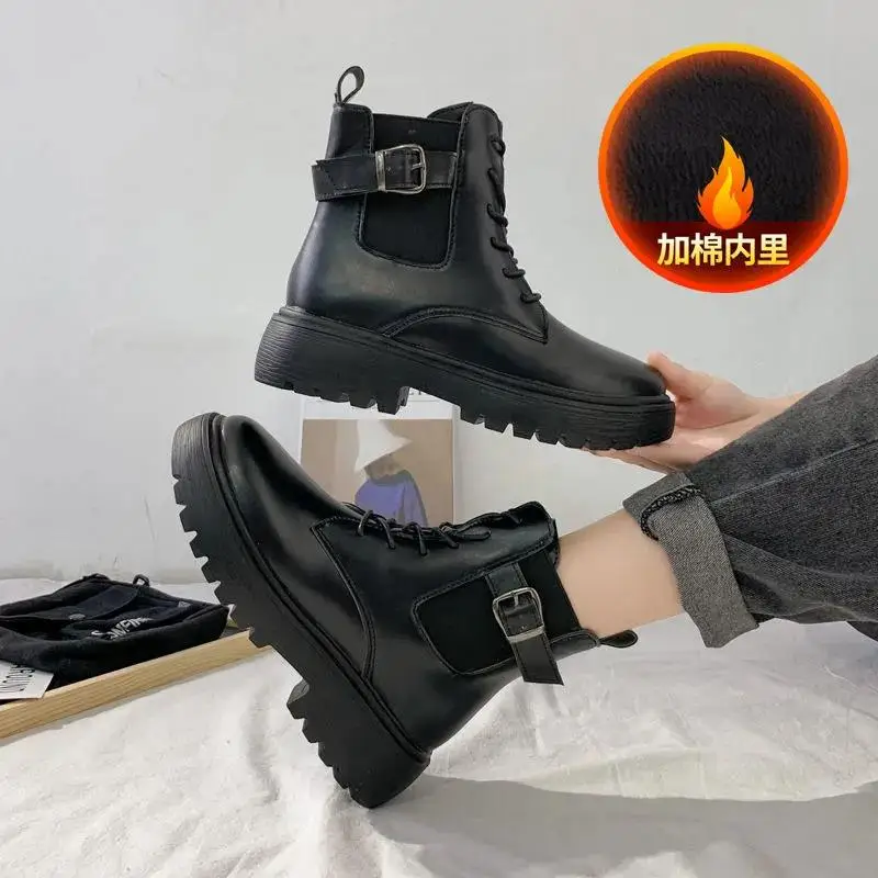 Женская обувь на плоской подошве, роскошные дизайнерские сапоги с круглым носком из искусственной кожи в стиле лолита на среднем каблуке, м... 
Женская обувь на плоской подошве, роскошные дизайнерские сапоги с круглым носком из искусственной кожи в стиле лолита на среднем каблуке, м...