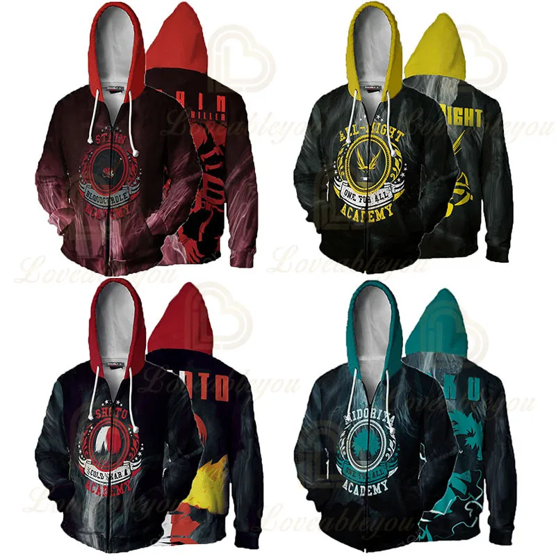 Anime Cool Fashion My Hero Academia Todoroki Shoto Hoodie Sweatshirts Men Women Zip Up Jacket Cosplay Costume School Uniforms
Anime Cool Fashion My Hero Academia Todoroki Shoto Hoodie Sweatshirts Men Women Zip Up Jacket Cosplay Costume School Uniforms