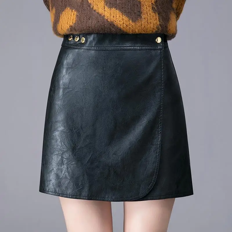 2021 Fashion Real Sheepskin Mini Skirts Casual Row Button Genuine Leather Slim A-Line Pack Hip Skirt High Quality Autumn Winter
2021 Fashion Real Sheepskin Mini Skirts Casual Row Button Genuine Leather Slim A-Line Pack Hip Skirt High Quality Autumn Winter