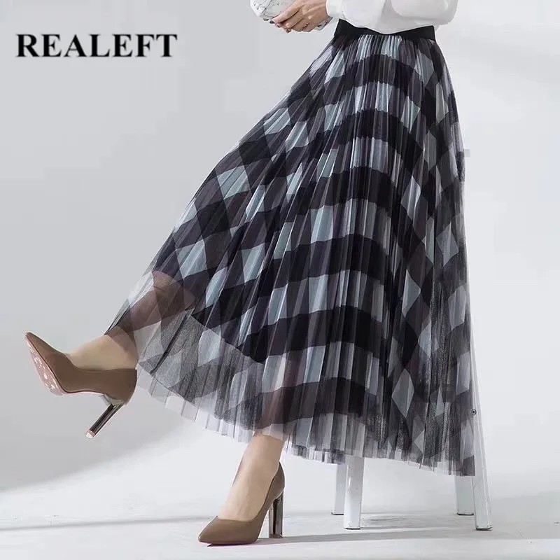 FAKUNTN 2021 Spring Summer Women Vintage Mesh Patchwork Long Skirts High Waist Plaid Harajuku Tulle A-Line Mid-Calf Skirt
FAKUNTN 2021 Spring Summer Women Vintage Mesh Patchwork Long Skirts High Waist Plaid Harajuku Tulle A-Line Mid-Calf Skirt