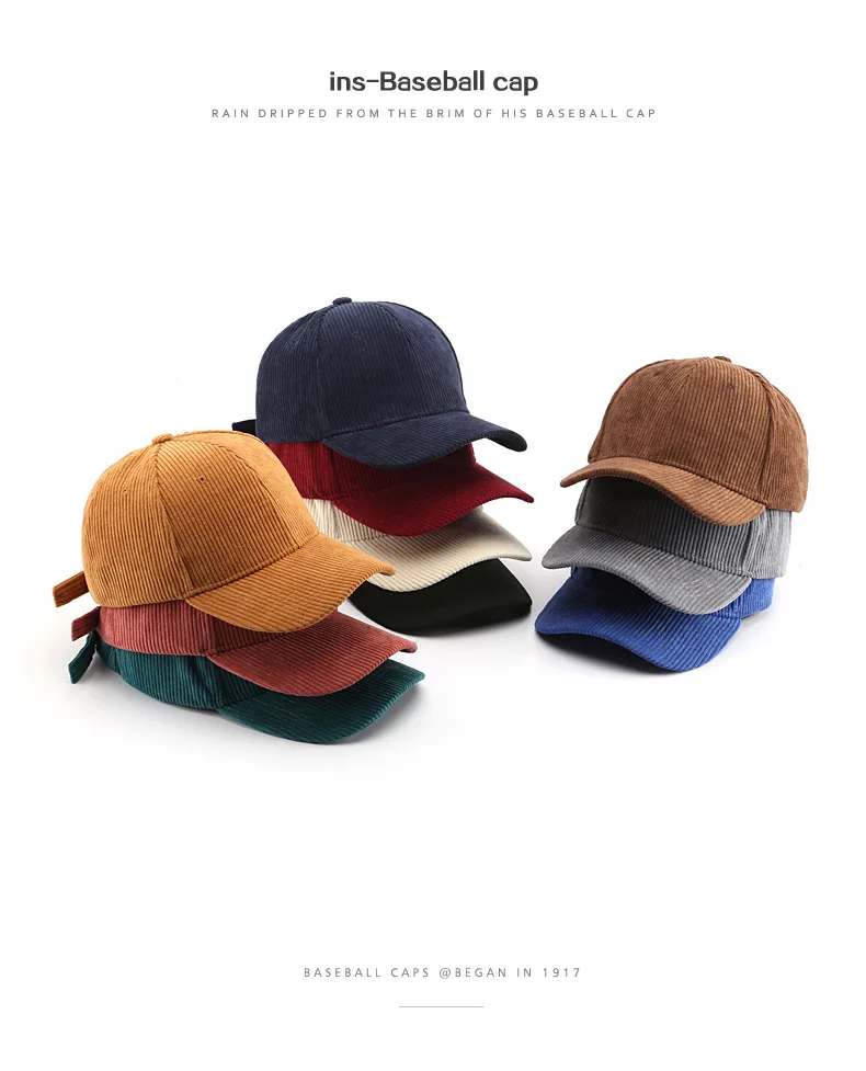 Fashion Unisex Corduroy Baseball Cap for Women and Men Snapback Hat Casual Autumn Outdoor Sports Hats Girls Caps Gorras Dad Hat
Fashion Unisex Corduroy Baseball Cap for Women and Men Snapback Hat Casual Autumn Outdoor Sports Hats Girls Caps Gorras Dad Hat