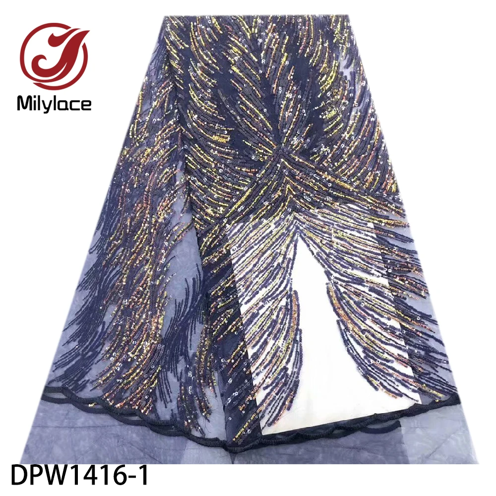 Latest French Nigerian Laces Fabrics High Quality Sequin Tulle Laces Fabric Wedding African Sequence Lace Fabric DPW1416
Latest French Nigerian Laces Fabrics High Quality Sequin Tulle Laces Fabric Wedding African Sequence Lace Fabric DPW1416