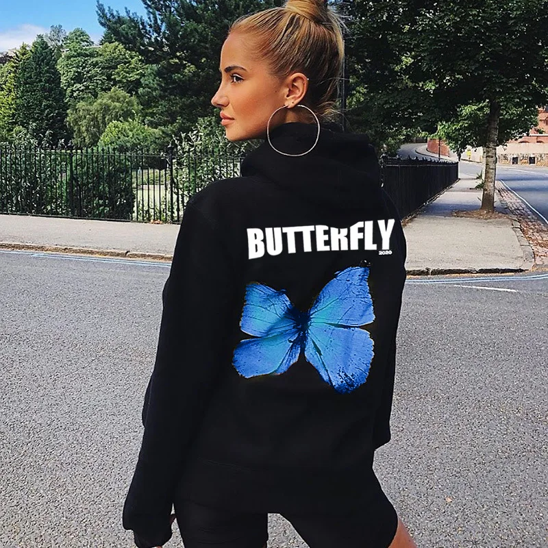 TiLeewon Autumn Women Hoodie Explosion Private butterfly Sweatshirt Hoodies Printed Long-Sleeved Black women Sweatshirt Top
TiLeewon Autumn Women Hoodie Explosion Private butterfly Sweatshirt Hoodies Printed Long-Sleeved Black women Sweatshirt Top
