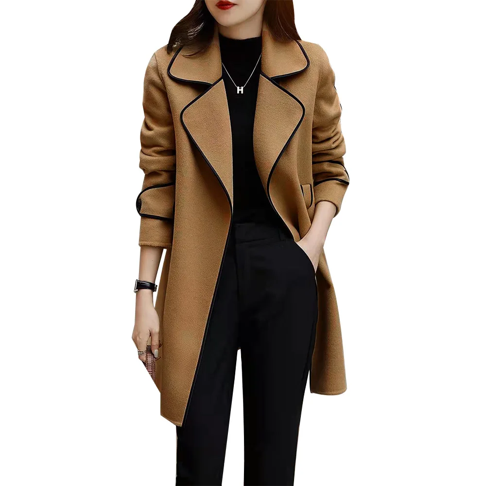 Elegant Women Solid Long Sleeve Coats Casual Belt Turn-down Collar Winter Outwear Female Button Jacket Ladies Loose Cardigan
Elegant Women Solid Long Sleeve Coats Casual Belt Turn-down Collar Winter Outwear Female Button Jacket Ladies Loose Cardigan