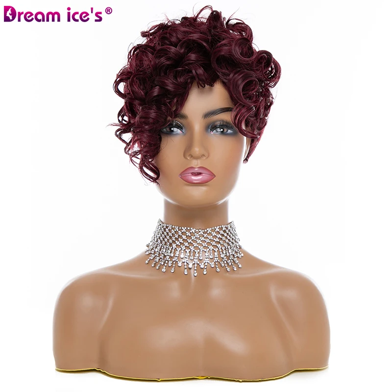 Short Synthetic Afro Kinky Curly American Wig with Bangs For Black Women Mixed Heat Resistant Hair Cosplay Daily Use Dream Ice's
Short Synthetic Afro Kinky Curly American Wig with Bangs For Black Women Mixed Heat Resistant Hair Cosplay Daily Use Dream Ice's