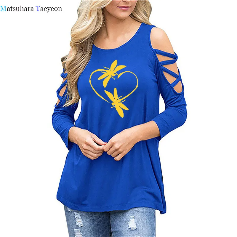 funny Heart Love Dragonfly Printed Women TShirt long Sleeve Strappy Shoulder Casual Cute t shirt woman Tops Autumn t shirt Women
funny Heart Love Dragonfly Printed Women TShirt long Sleeve Strappy Shoulder Casual Cute t shirt woman Tops Autumn t shirt Women