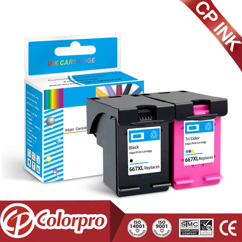 Colorpro Remanufactured Replacements for HP 667 XL 667XL Deskjet Plus Ink Advantage 1275 2374 2375 2376 2775 2776 Printer
Colorpro Remanufactured Replacements for HP 667 XL 667XL Deskjet Plus Ink Advantage 1275 2374 2375 2376 2775 2776 Printer