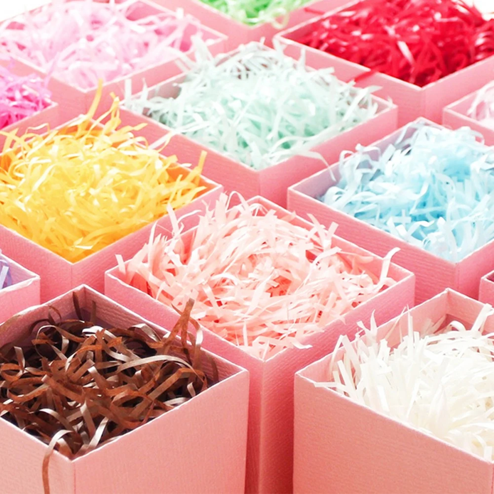 100g Colorful Shredded Crinkle Lafite Paper Raffia Filler DIY Wedding New Year Party Gift Box Candy Material Packaging Filler
100g Colorful Shredded Crinkle Lafite Paper Raffia Filler DIY Wedding New Year Party Gift Box Candy Material Packaging Filler