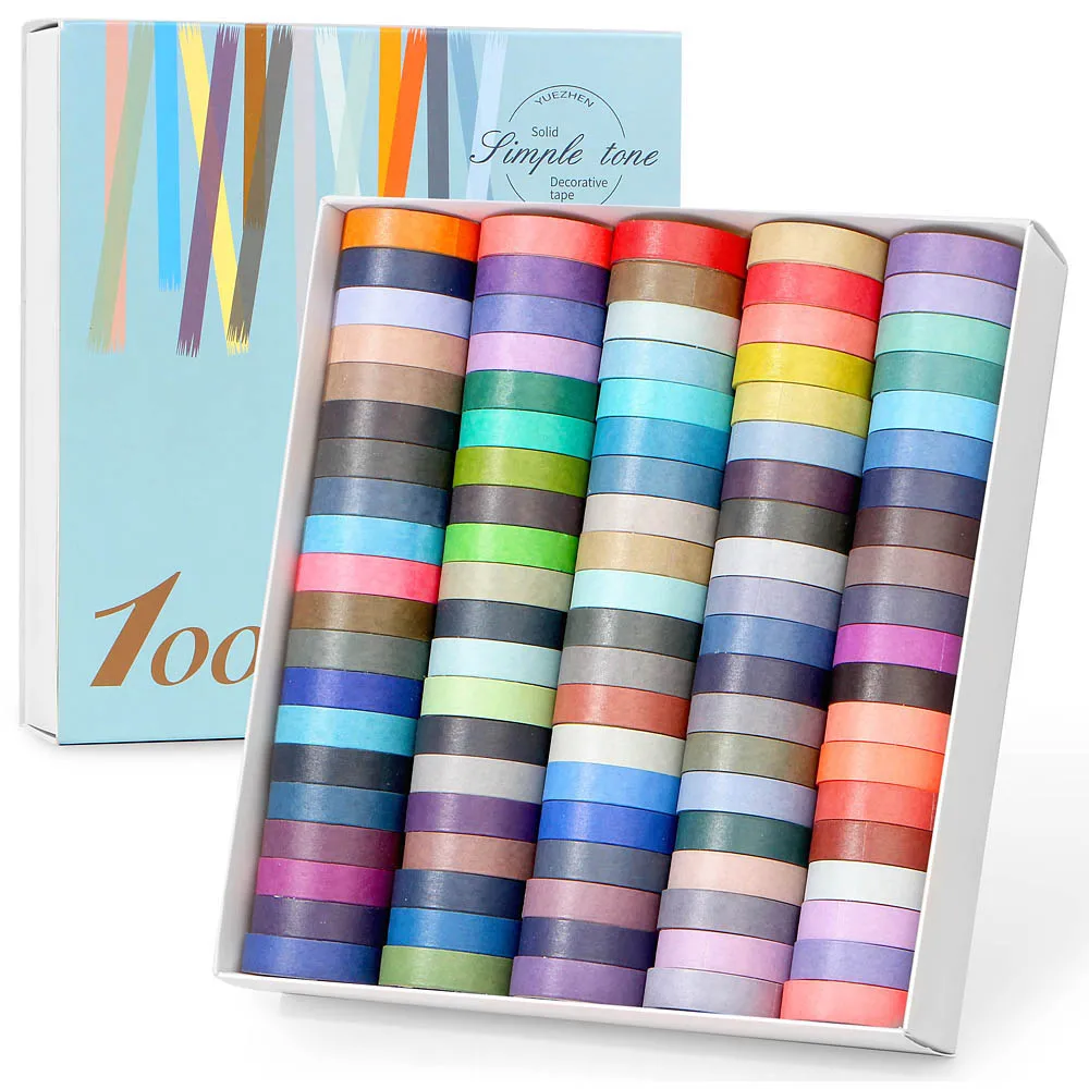 60/100 Rolls Washi Tape Set Colored Decorative Tape Masking Tape DIY Scrapbook Craft Tape for Diary Supplies
60/100 Rolls Washi Tape Set Colored Decorative Tape Masking Tape DIY Scrapbook Craft Tape for Diary Supplies