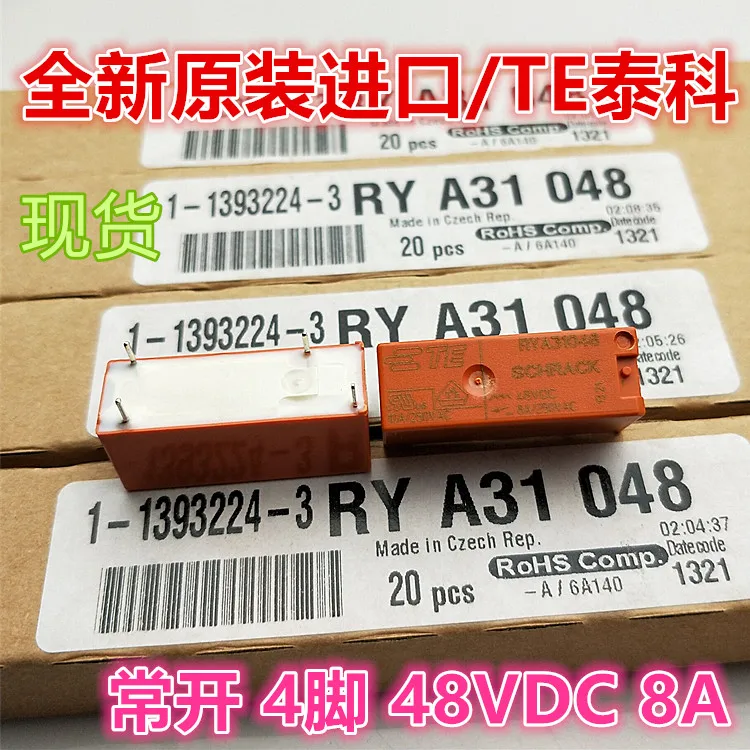 10 шт./лот RYA31048 TE 48 в 48 В постоянного тока 4 8A
10 шт./лот RYA31048 TE 48 в 48 В постоянного тока 4 8A