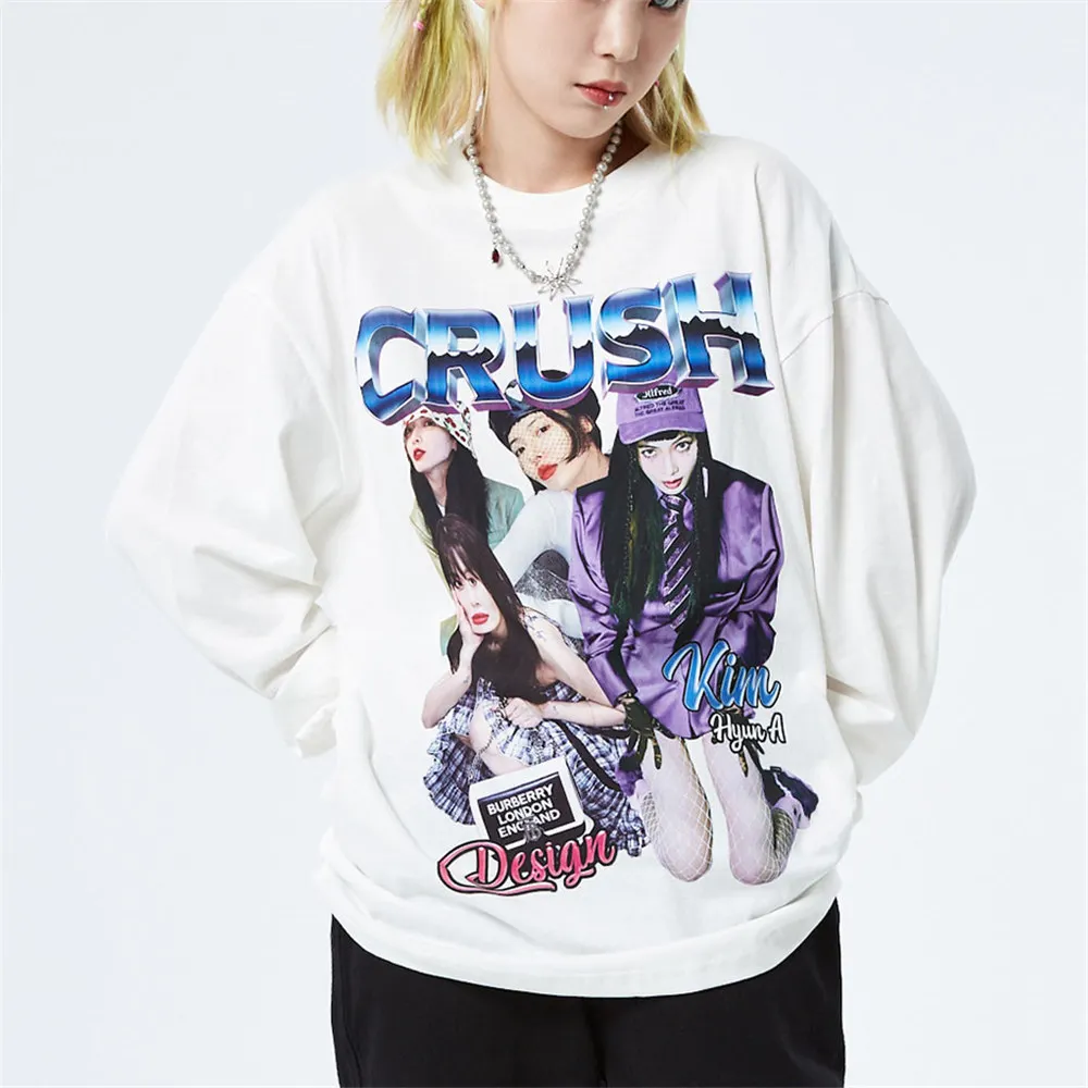 Tees Shirts Hip Hop Korean K-pop Group Print Long Sleeve Tshirts Streetwear Harajuku Fashion Casual Cotton Oversized Tops
Tees Shirts Hip Hop Korean K-pop Group Print Long Sleeve Tshirts Streetwear Harajuku Fashion Casual Cotton Oversized Tops