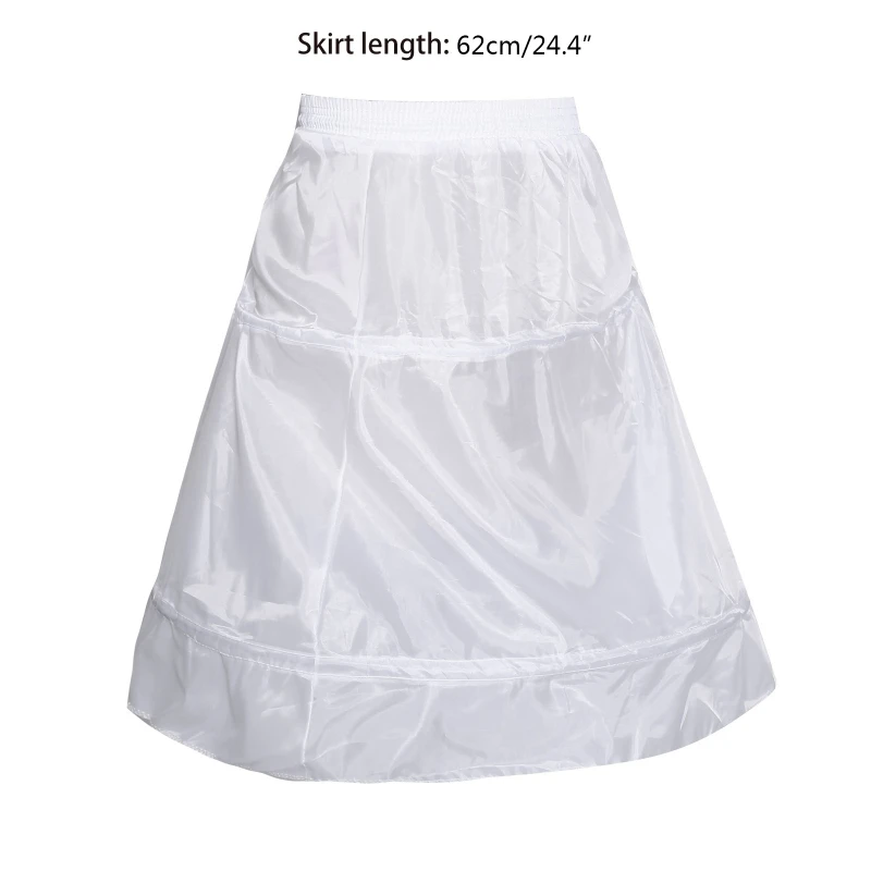 Kids Flower Girls 2 Hoop Single Layer A-Line Crinoline Drawstring Elastic Waist Petticoat for Wedding Dress Underskirt Half 87HC
Kids Flower Girls 2 Hoop Single Layer A-Line Crinoline Drawstring Elastic Waist Petticoat for Wedding Dress Underskirt Half 87HC