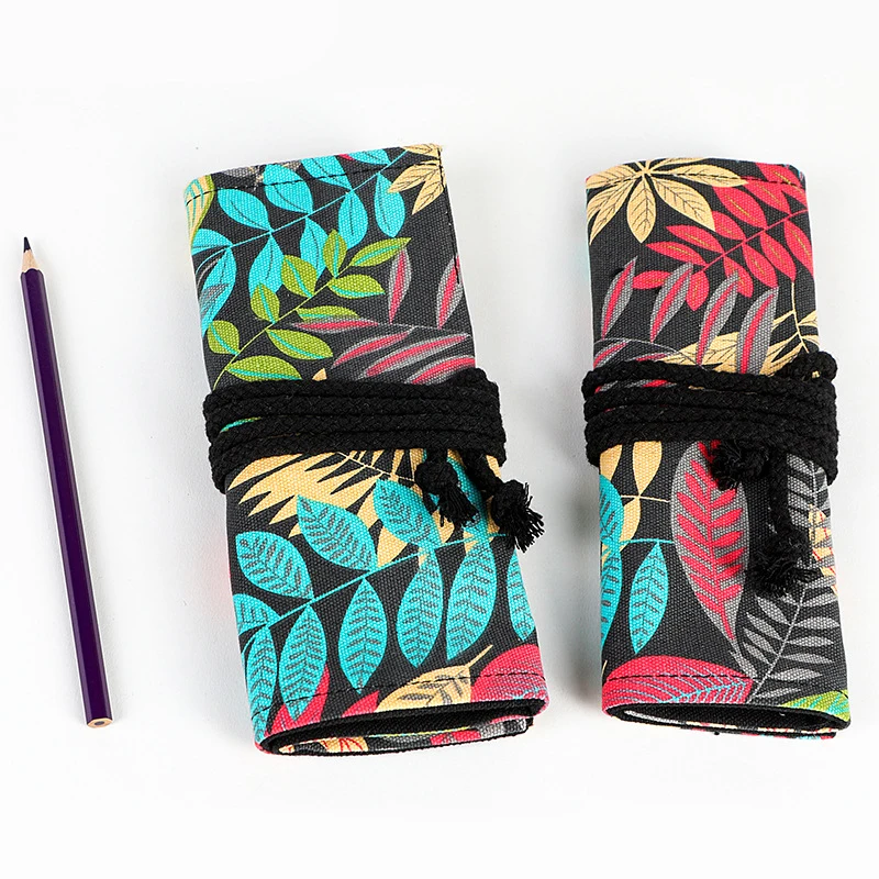 36/48/72 Holes Fallen leaves Canvas Roll Pen Curtain Pencil Bag Case Makeup Wrap Holder Storage Pouch School Supplies
36/48/72 Holes Fallen leaves Canvas Roll Pen Curtain Pencil Bag Case Makeup Wrap Holder Storage Pouch School Supplies