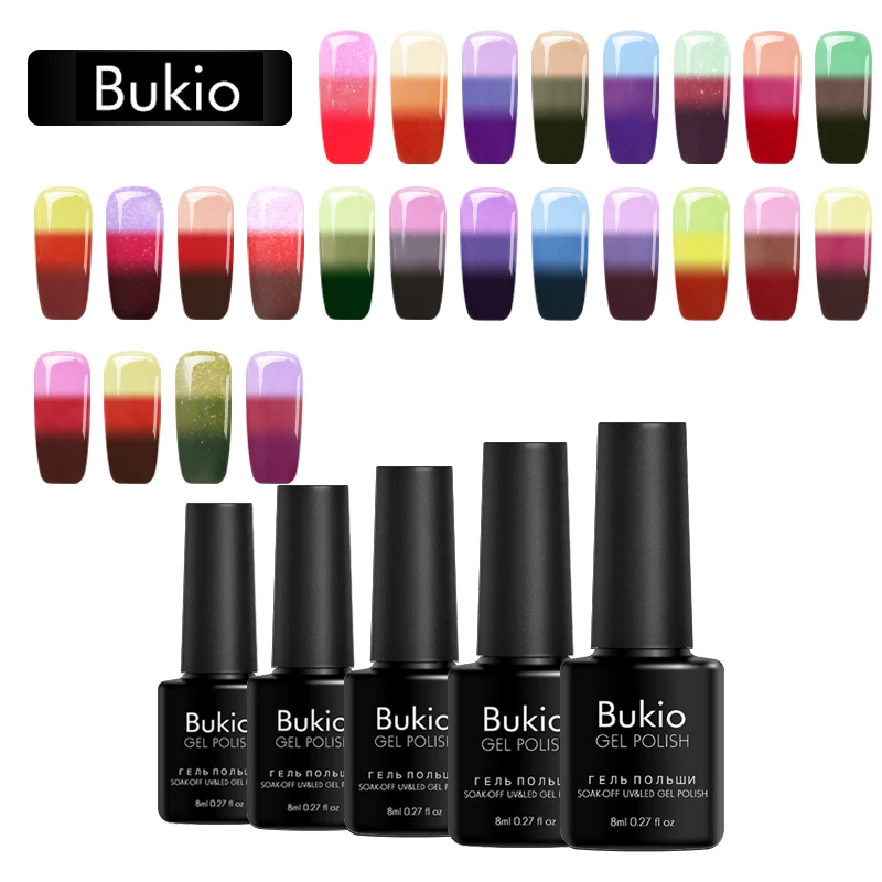 Bukio Magic Температура Термальность сменить гель УФ Хамелеон Гибридный Гель лак