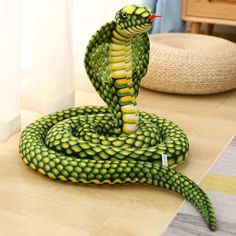 240 см Высококачественная имитация змеи плюшевые игрушки змея кобра животные
