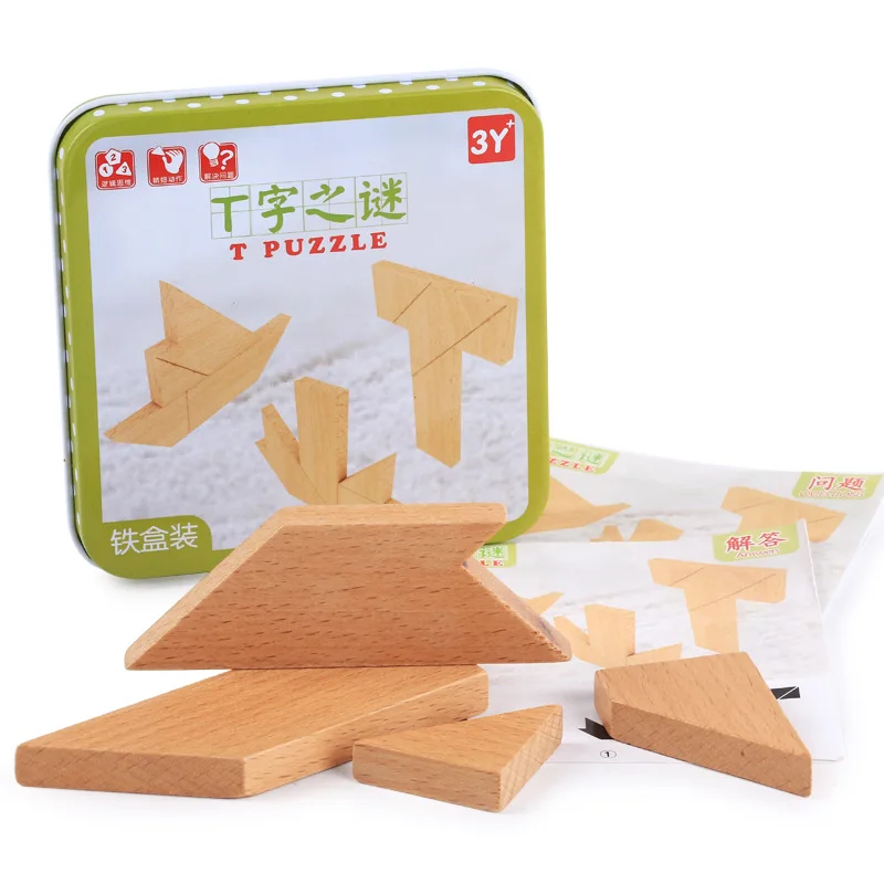 Wooden T Shape Jigsaw Puzzle Wood Toy Baby Kindergarten Educational Puzzles Tangram Toys for Children 
Wooden T Shape Jigsaw Puzzle Wood Toy Baby Kindergarten Educational Puzzles Tangram Toys for Children
