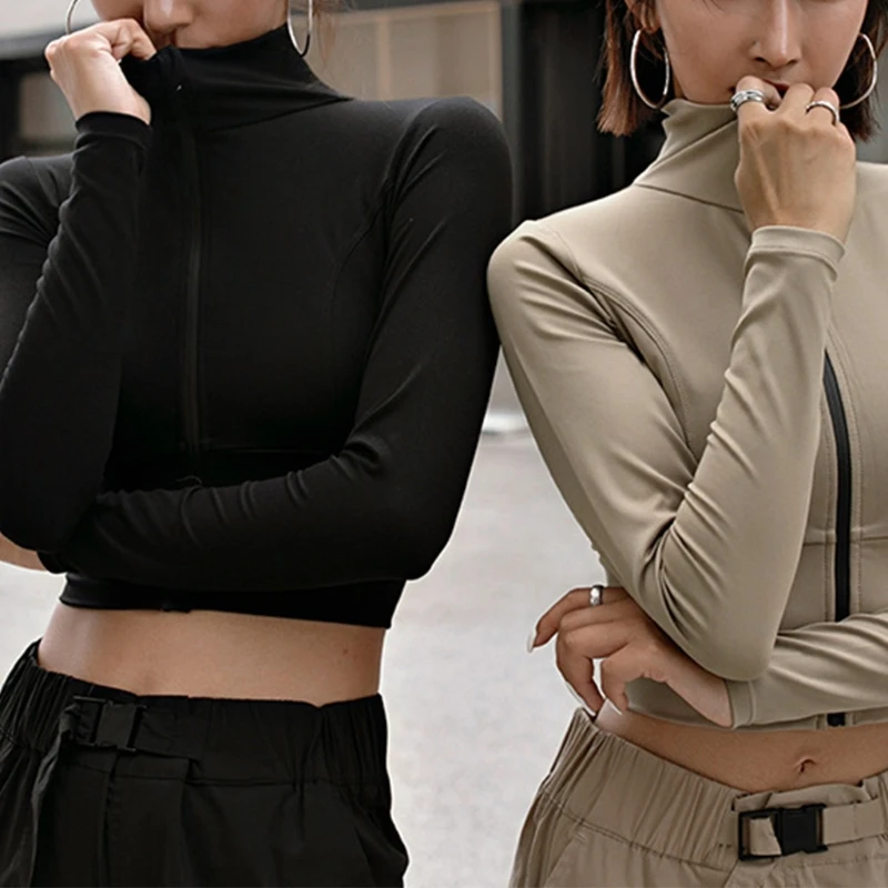Women Full Zip Sports Jacket Turtleneck Solid Fitness Tops Autumn Long Sleeve Workout Quick Dry Lightweight Slim Fit Gym Coat
Women Full Zip Sports Jacket Turtleneck Solid Fitness Tops Autumn Long Sleeve Workout Quick Dry Lightweight Slim Fit Gym Coat