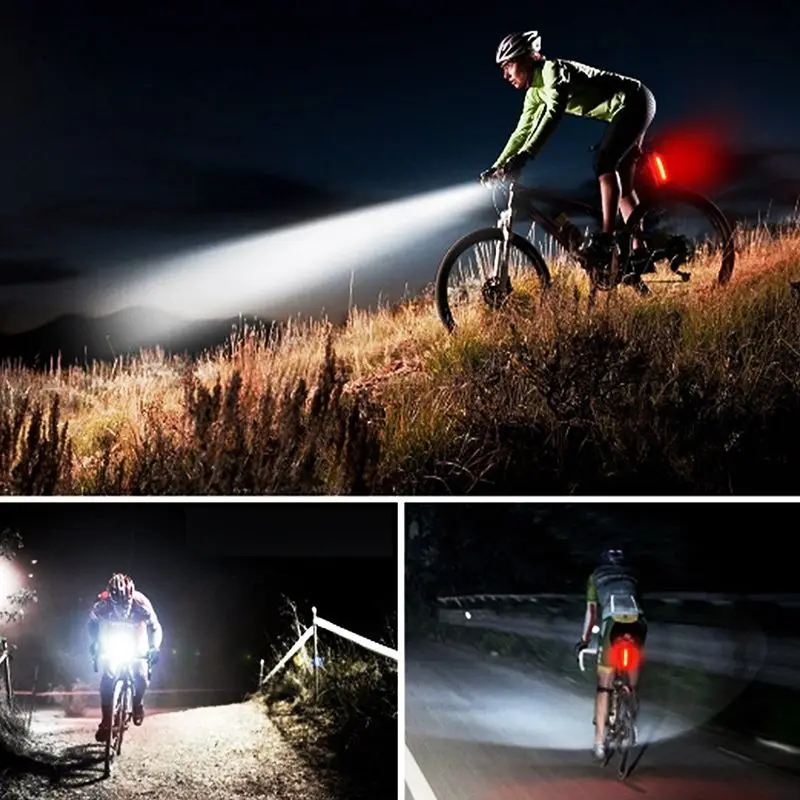 USB Rechargeable LED Bicycle Bright Bike Front Headlight + Rear Tail Light Set
USB Rechargeable LED Bicycle Bright Bike Front Headlight + Rear Tail Light Set