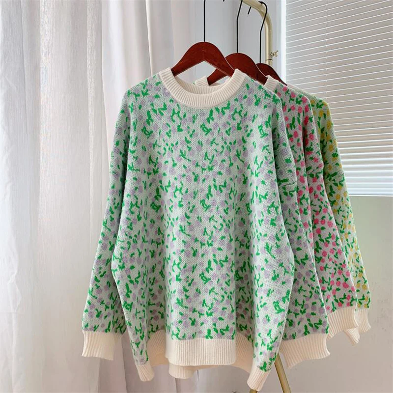 Spring and Autumn Women's Casual Printed Round Neck Long Sleeve Loose Sweater
Spring and Autumn Women's Casual Printed Round Neck Long Sleeve Loose Sweater