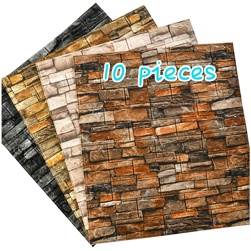 10pcs Industrial Wind 3D Dimensional Wall Sticker Retro Cultural Brick Self Adhesive Wallpaper Shop Wall Decoration Waterproof
10pcs Industrial Wind 3D Dimensional Wall Sticker Retro Cultural Brick Self Adhesive Wallpaper Shop Wall Decoration Waterproof