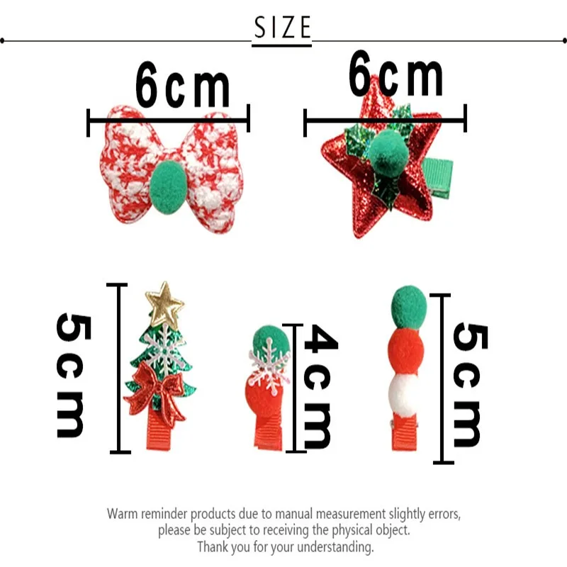 5PCS/Set New Girls Lovely Christmas Hair Ornament Hairpins Sweet Headband Hair Clips Barrettes Hair Aaccessories
5PCS/Set New Girls Lovely Christmas Hair Ornament Hairpins Sweet Headband Hair Clips Barrettes Hair Aaccessories