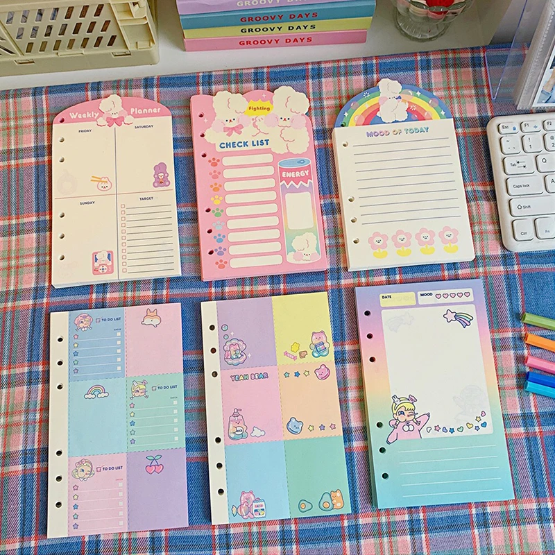 Kawaii Cartoons A6 Loose Leaf Notebook Paper Refill Spiral Binder Index Inner Pages 6 hole Planner Agenda Cute School Stationery
Kawaii Cartoons A6 Loose Leaf Notebook Paper Refill Spiral Binder Index Inner Pages 6 hole Planner Agenda Cute School Stationery