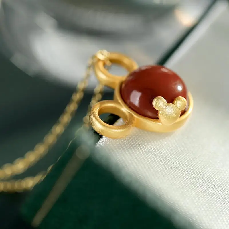 Original Design S925 Sterling Silver Jinnan Red Agate 925 Mouse Simple Cute and Graceful Ladies' Pendant Necklace Set
Original Design S925 Sterling Silver Jinnan Red Agate 925 Mouse Simple Cute and Graceful Ladies' Pendant Necklace Set