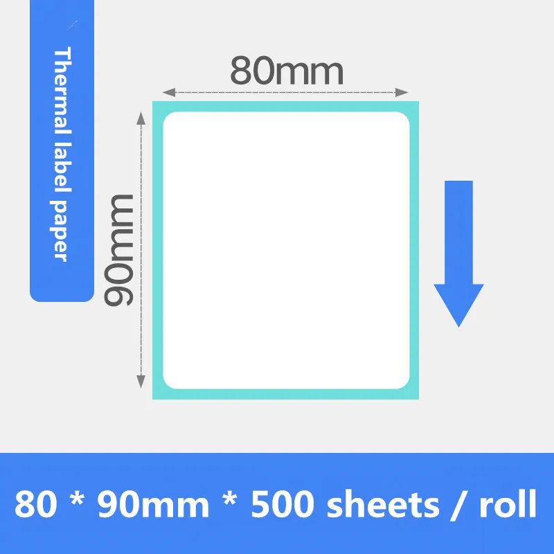 80 * 90 mm * 500 sheets / roll thermal label paper supermarket shelf product price barcode QR code printer sticker
80 * 90 mm * 500 sheets / roll thermal label paper supermarket shelf product price barcode QR code printer sticker