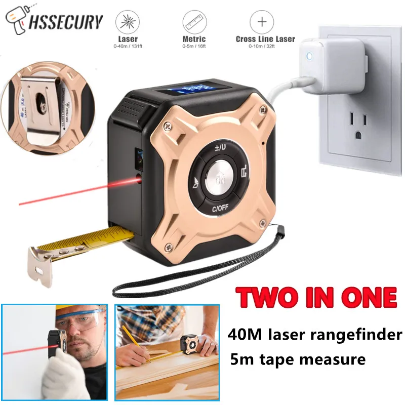 Laser Tape Measure Laser Distance Meter Metro Laser Rangefinder With Roll Cord Construction Roulette Professional Measuring Tool
Laser Tape Measure Laser Distance Meter Metro Laser Rangefinder With Roll Cord Construction Roulette Professional Measuring Tool