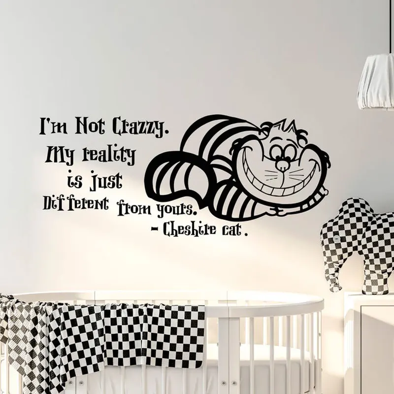 Alice In Wonderland Wall Sticker Quote Cheshire Cat Wall Sayings Vinyl Art Home Decor For Kids Room Decals Nursery Murals 3644
Alice In Wonderland Wall Sticker Quote Cheshire Cat Wall Sayings Vinyl Art Home Decor For Kids Room Decals Nursery Murals 3644