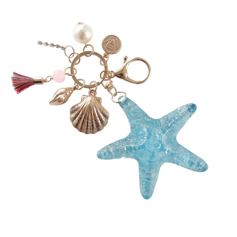Korean creative starfish key chain lovely female key chain pendant shell pearl tassel starfish bag Pendant
Korean creative starfish key chain lovely female key chain pendant shell pearl tassel starfish bag Pendant