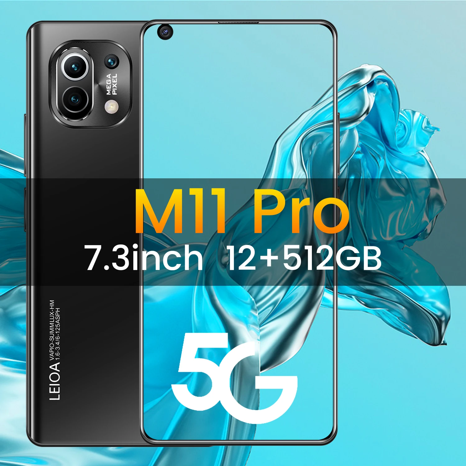 M11 Pro Smartphone 7.3 Inches MTK6889 HD Mobile Phone 12GB + 512GB 6800mAh 5G Fast Charge 16MP + 32MP Android 10.0 Mobile Phones
M11 Pro Smartphone 7.3 Inches MTK6889 HD Mobile Phone 12GB + 512GB 6800mAh 5G Fast Charge 16MP + 32MP Android 10.0 Mobile Phones