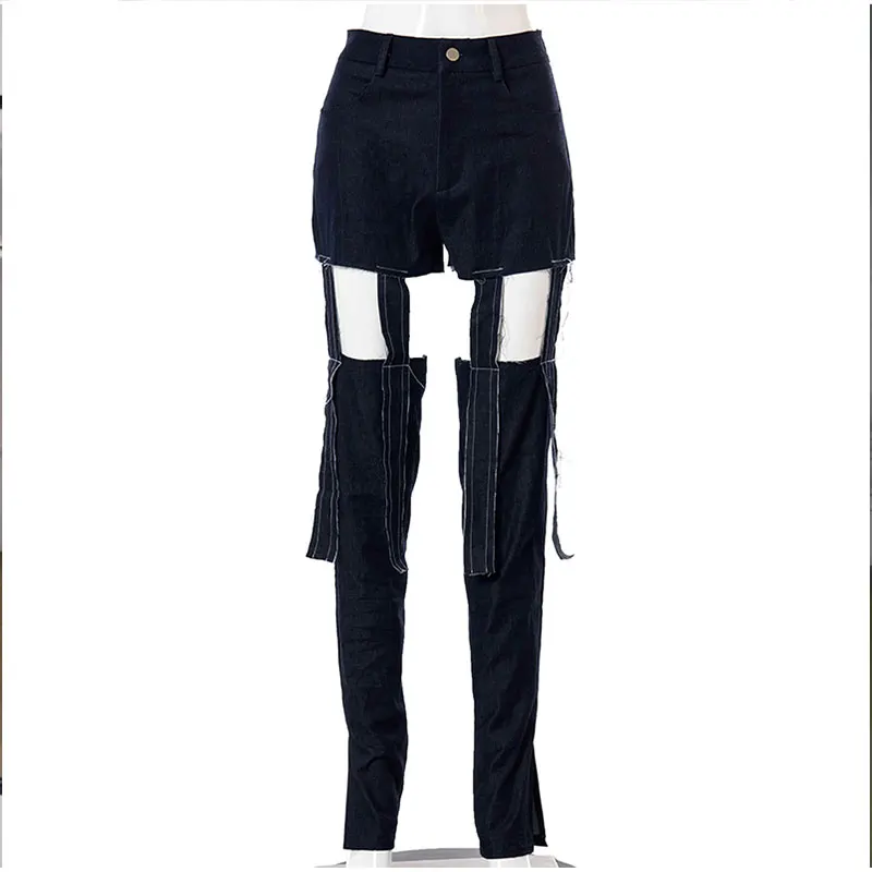 Skinny Hip Hop Hollow Out Pencil Jeans Women Punk High Waist Bandage Split Denim Pants Sexy Street Aesthetic Holes Long Trousers
Skinny Hip Hop Hollow Out Pencil Jeans Women Punk High Waist Bandage Split Denim Pants Sexy Street Aesthetic Holes Long Trousers