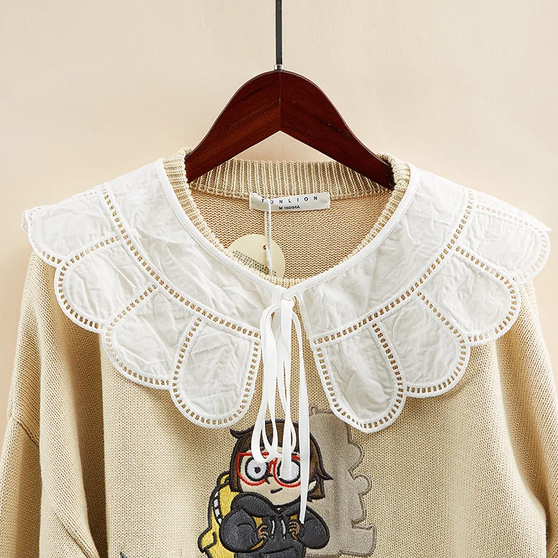 Women Summer Knitted Shawl Wrap Hollow Out Crochet Lace Fake Collar Mini Detachable collar
Women Summer Knitted Shawl Wrap Hollow Out Crochet Lace Fake Collar Mini Detachable collar