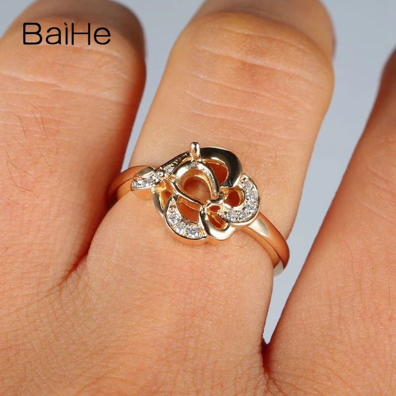 BAIHE Women Engagement Solid 14k Yellow Gold About 4x6mm Pear Cut Semi Mount 100% Natural Diamonds Antique Wedding Gift Ring
BAIHE Women Engagement Solid 14k Yellow Gold About 4x6mm Pear Cut Semi Mount 100% Natural Diamonds Antique Wedding Gift Ring