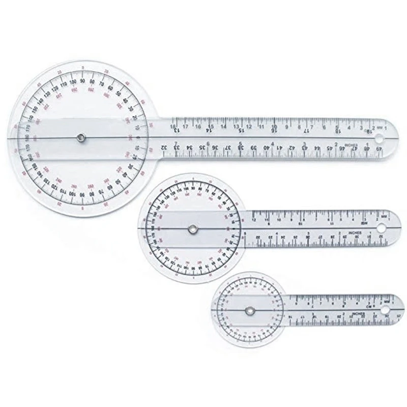 3Pcs/Set Spinals Goniometer Protractors Userful Multi-Ruler Goniometer Angle Medical Spinal Ruler 360 Degree 180 Degree
3Pcs/Set Spinals Goniometer Protractors Userful Multi-Ruler Goniometer Angle Medical Spinal Ruler 360 Degree 180 Degree